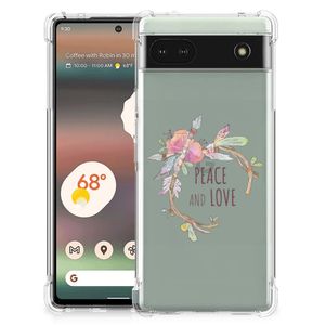 Google Pixel 6A Stevig Bumper Hoesje Boho Text