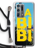 Habibi Majorelle : Huawei P40 Pro Plus Transparant Hoesje met koord