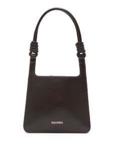 SIEDRES petit sac cabas Galli en cuir - Marron