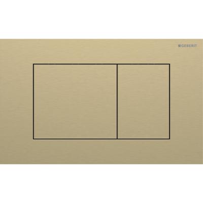 Geberit Drukplaat Sigma 40, 2-toets Square RVS Geborsteld Messing