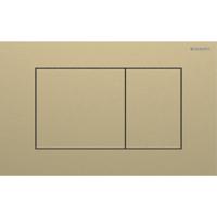 Geberit Drukplaat Sigma 40, 2-toets Square RVS Geborsteld Messing