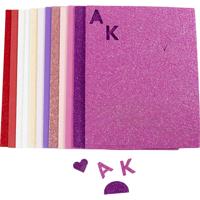 Creativ Company Foam vellen, afm 14x25 cm, dikte 2 mm, paars/roze harmonie, 12 vel/ 1 doos