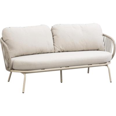 Leen Bakker - Loungebank Fermo 2,5 Zits - Zand - 75x180x81 Cm - Metaal/Kunststof - Beige
