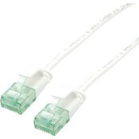 roline recycled material RJ45 (cross) Netwerkkabel Aansluitkabel CAT 6A U/UTP 0.3 m Wit