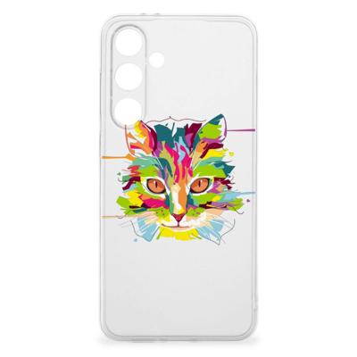 Samsung Galaxy S24 FE Telefoonhoesje met Naam Cat Color