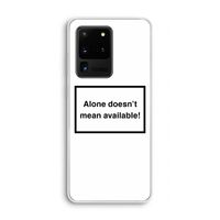 Alone: Samsung Galaxy S20 Ultra Transparant Hoesje Alone: Samsung Galaxy S20 Ultra Transparant Hoesje