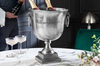 Elegante champagnekoeler CHAMPAGNE 40cm zilveren flessenkoeler - 37606 - thumbnail