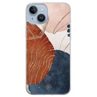 iPhone 14 Plus siliconen hoesje - Abstract terracotta