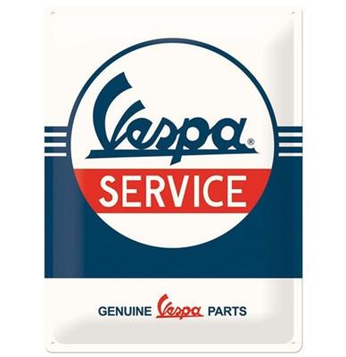 Vespa Service Metalen Bord 30 x 40 cm