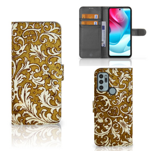 Wallet Case Motorola Moto G60s Barok Goud