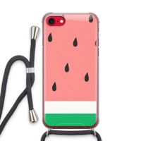 Watermeloen: iPhone SE 2020 Transparant Hoesje met koord