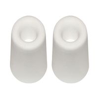 Deurbuffer - 2x - deurstopper - wit - rubber - 50 x 35 mm - schroefbevestiging