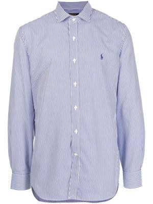Polo Ralph Lauren chemise boutonnée à fines rayures - Bleu