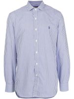 Polo Ralph Lauren chemise boutonnée à fines rayures - Bleu