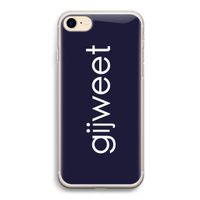 Gijweet: iPhone 7 Transparant Hoesje