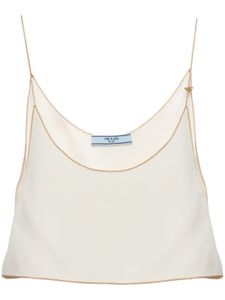 Prada caraco crop Sablé - Blanc