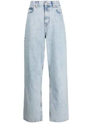 WARDROBE.NYC jean droit à taille basse - Bleu