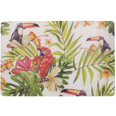 Cosy & Trendy Placemat rechthoekig - tropische toekan print - 29 x 44 cm - Tafel dekken