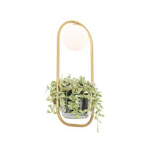 QAZQA Art deco wandlamp goud met wit glas - Isabella