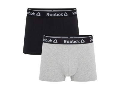Reebok Set van 2 heren boxers (Zwart/grijs, S)
