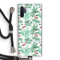 Flamingo bladeren: Samsung Galaxy Note 10 Plus Transparant Hoesje met koord
