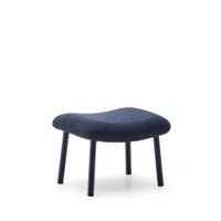 Kave Home Hocker 'Inari' Structuurstof, kleur Donkerblauw