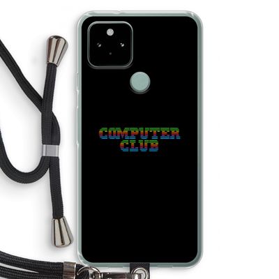 Retro: Pixel 5 Transparant Hoesje met koord