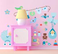 Sticker set decoratie babykamer Sticker set decoratie babykamer