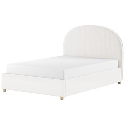 Leen Bakker - Vipack Bed Moon Met Opbergruimte - 140x200 Cm - Stof - Wit