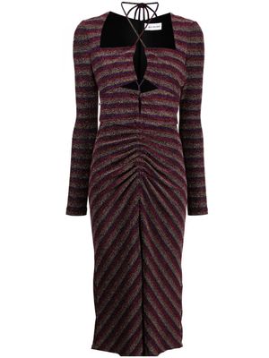 Rebecca Vallance robe rayée à paillettes - Multicolore