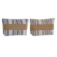 Reistasje Home ESPRIT Beige Lila 25 x 7 x 15 cm (2 Stuks)