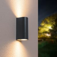 Douglas LED Wandlamp - Excl. 2x GU10 - IP65 - Dimbaar - Up & Down Light - Antraciet - Binnen en buiten - Modern