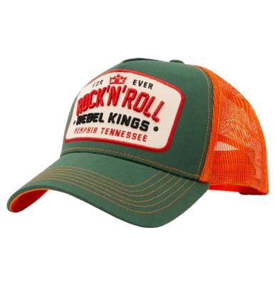King Kerosin Rock 'N' Roll Rebel Kings Trucker Pet Groen & Oranje