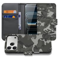 Apple iPhone 17 Pro Max Portemonnee Hoesje Army Light Camouflage TPU