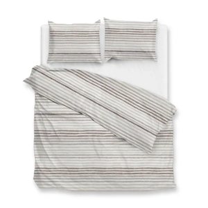 Dekbedovertrek Pia - (1140x2601 cm) - Bruin/ Beige Flanel - Dessin: Patroon - Zo!Home - Dekbed-Discounter.nl