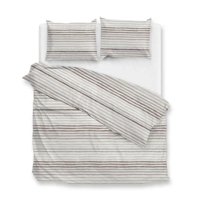 Dekbedovertrek Pia - (1140x2601 cm) - Bruin/ Beige Flanel - Dessin: Patroon - Zo!Home - Dekbed-Discounter.nl