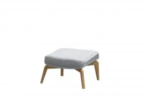 Carthago teak footstool Frozen with cushion