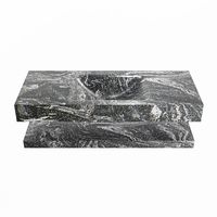 MONDIAZ ALAN-DLUX 110cm planchet Lava. Vrijhangende wastafel CLOUD midden zonder kraangat, kleur Lava.