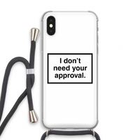 Don't need approval: iPhone XS Transparant Hoesje met koord