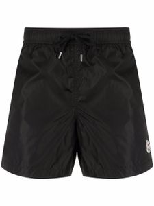 Moncler short de bain à patch logo - Noir