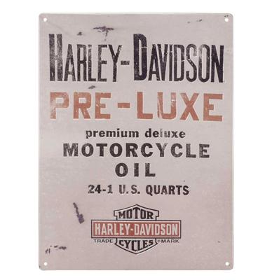 Harley-Davidson Pre-Luxe Tinnen Bord Met Reliëf - 30 x 40 cm LAATSTE STUKS