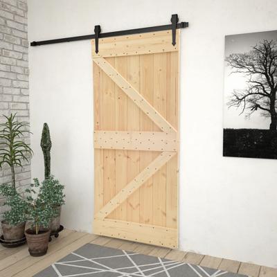 Schuifdeur met beslag 100x210 cm massief grenenhout