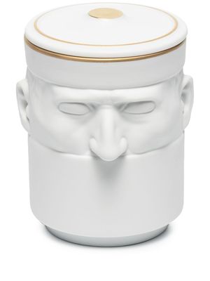GINORI 1735 bougeoir Il Seguace et bougie parfumée Black Stone (190g) - Noir