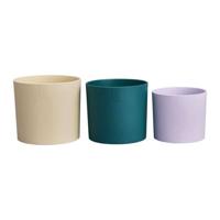 Bloempot - Elho - Lex Pott - Set 14 - Wit Groen Paars - L 14 x B 13,8 x H 12 cm - Binnen - 100% gerecycled