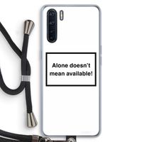 Alone: Oppo A91 Transparant Hoesje met koord