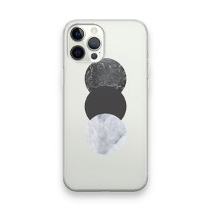 Marmeren cirkels: iPhone 12 Pro Max Transparant Hoesje