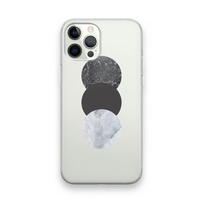 Marmeren cirkels: iPhone 12 Pro Max Transparant Hoesje