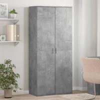 Schoenenkast 80x39x178 cm spaanplaat betongrijs