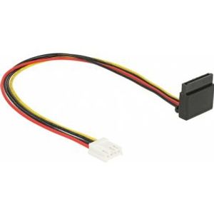 Delock 85510 Kabel Power Floppy 4-pins female > SATA 15-pins female metaal 30cm