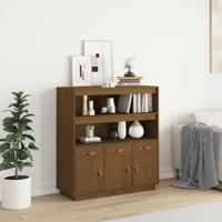 Hoge kast 100x40x108,5 cm massief grenenhout honingbruin